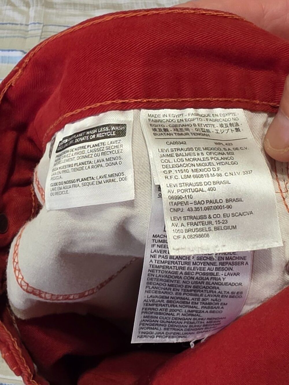 Custom Cut Levi’s 514 Red Denim Shorts – W30 - Picture 8 of 10